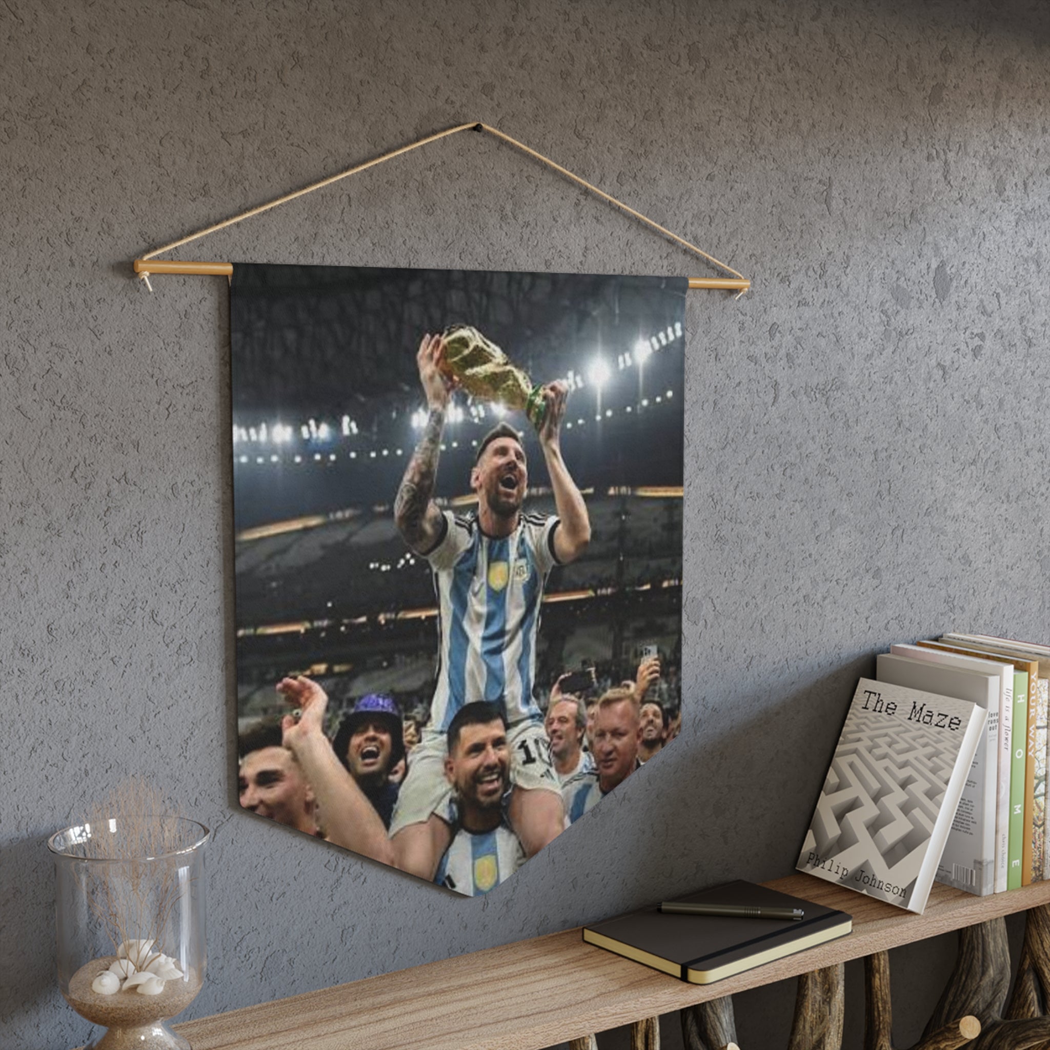 Lionel Messi World Champion Pennant