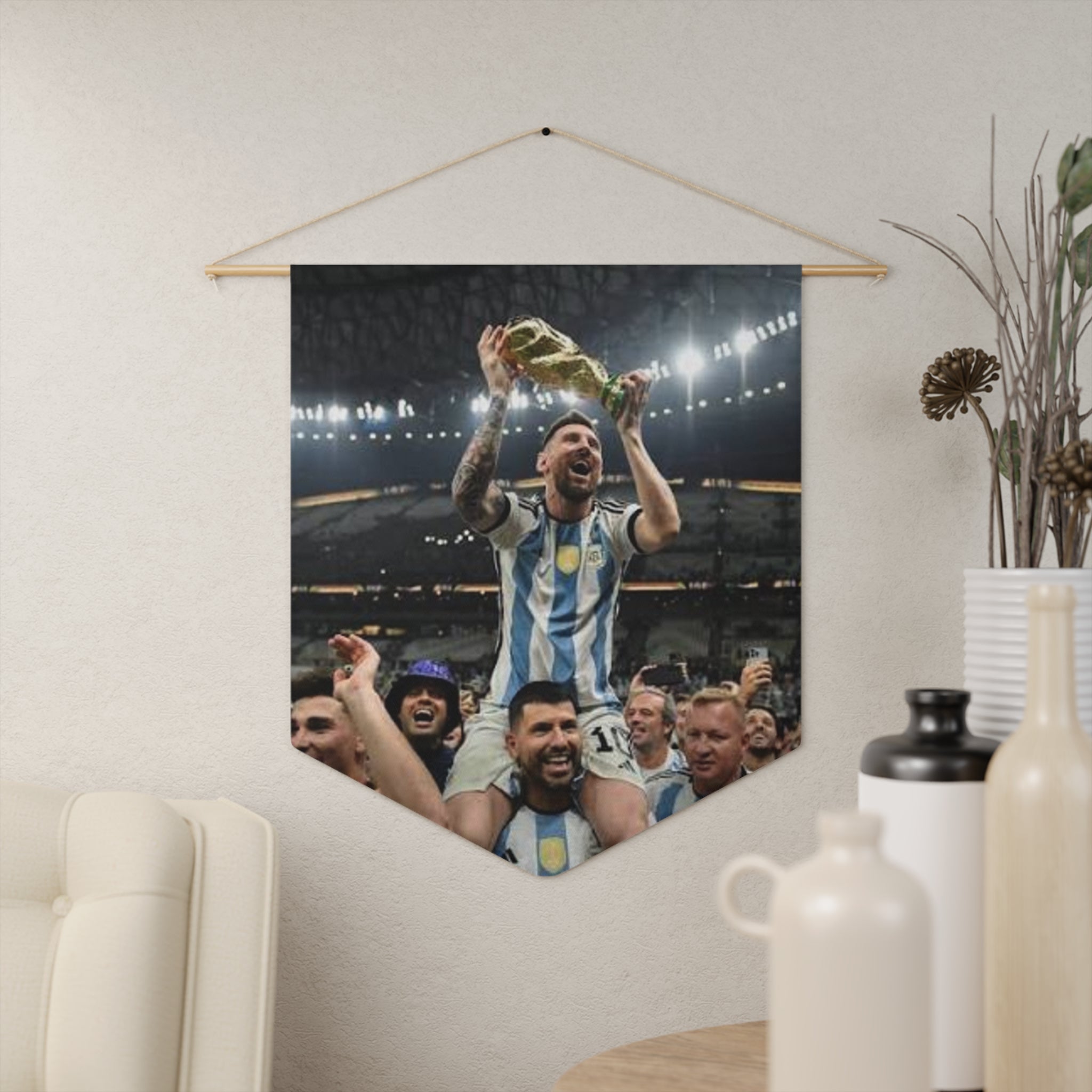 Lionel Messi World Champion Pennant
